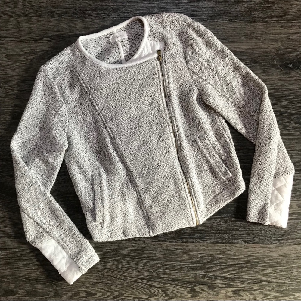 ⬇️ Lou & Grey Moto Jacket Side Zip Knit Sweater